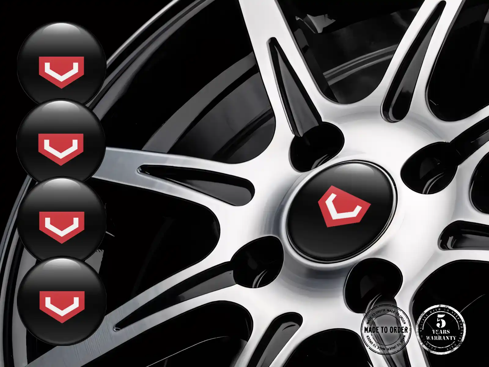 Vossen Pegatinas de Aro para Autos Emblemas de Alta Calidad